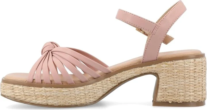 Journee Collection Hally Women's Sandals Rose : 8.5 M, Leather - Image 5