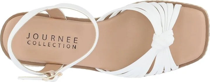 Journee Collection Hally Women's Sandals White : 11 M, Leather - Image 2