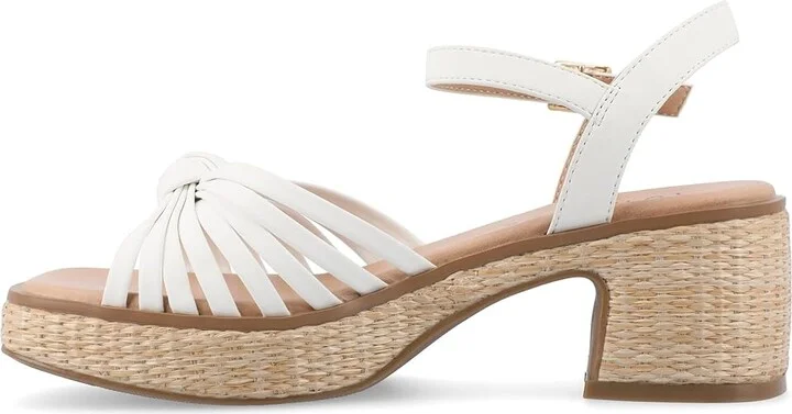 Journee Collection Hally Women's Sandals White : 11 M, Leather - Image 5