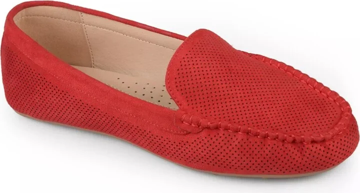 Red Faux Suede