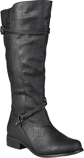 Journee Collection HARLEY-WC Women's Shoes Black : 10 M, Synthetic