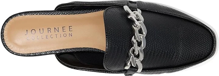 Journee Collection Hazina Women's Flat Shoes Black : 11 M, Faux Leather - Image 2