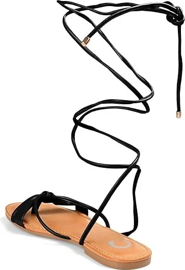 Journee Collection Jiyrie Women's Sandals Black : 8.5 M, Synthetic - Image 4