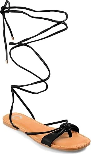 Journee Collection Jiyrie Women's Sandals Black : 8.5 M, Synthetic
