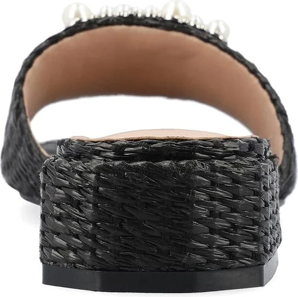 Journee Collection Justina Women's Sandals Black : 10 M, Synthetic - Image 4