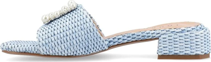 Journee Collection Justina Women's Sandals Blue : 10 M, Synthetic - Image 5