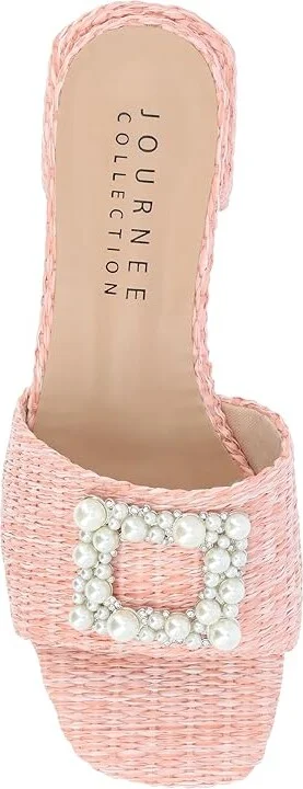 Journee Collection Justina Women's Sandals Pink : 10 M, Synthetic - Image 2