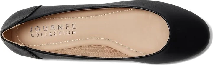Journee Collection Kavn Women's Flat Shoes Black : 8 M, Synthetic - Image 2