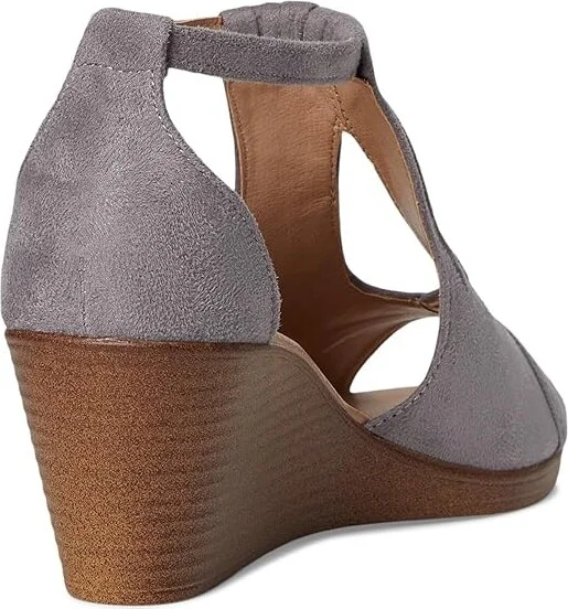 Journee Collection Kedzie Women's Wedge Shoes Grey : 9 M, Synthetic - Image 4