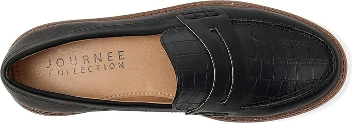 Journee Collection Kenly Women's Dress Flat Shoes Black : 10 M, Leather - Image 2