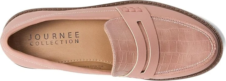 Journee Collection Kenly Women's Dress Flat Shoes Blush : 7 M, Leather - Image 2