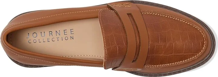 Journee Collection Kenly Women's Dress Flat Shoes Tan : 9.5 M, Leather - Image 2