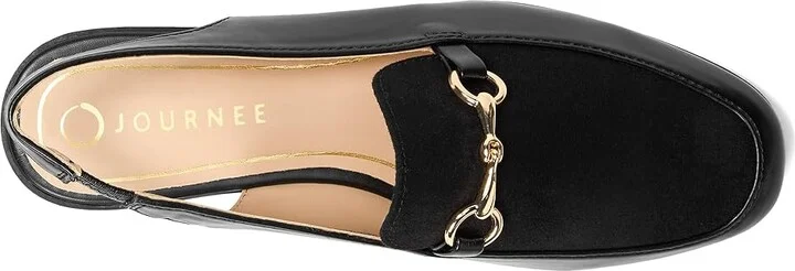 Journee Collection Lainey Women's Flat Shoes Black : 6 M, Faux Leather - Image 2