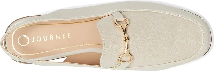 Journee Collection Lainey Women's Flat Shoes Sand : 9.5 M, Faux Leather - Image 2