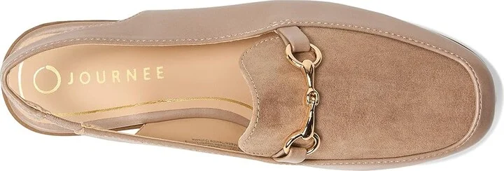 Journee Collection Lainey Women's Flat Shoes Taupe : 6.5 M, Faux Leather - Image 2