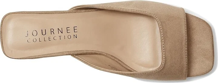 Journee Collection Larna Women's Sandals Taupe : 7 W, Synthetic - Image 2
