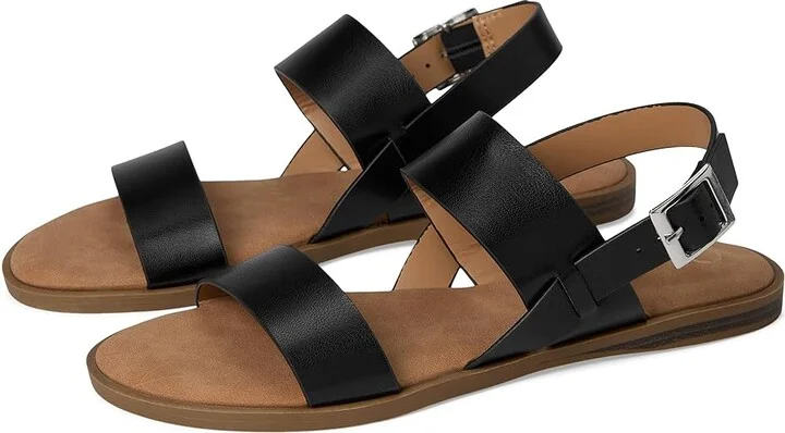 Journee Collection Lavine Women's Sandals Black : 9.5 M, Faux Leather