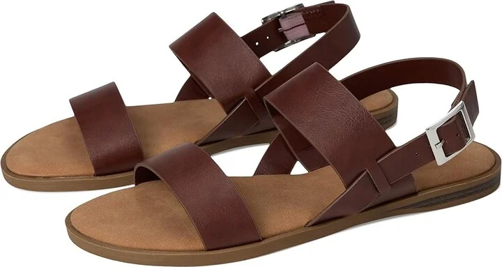 Journee Collection Lavine Women's Sandals Brown : 9.5 W, Faux Leather