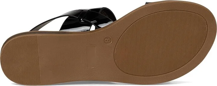 Journee Collection Lavine Women's Sandals Patent/Black : 9.5 W, Faux Leather - Image 3