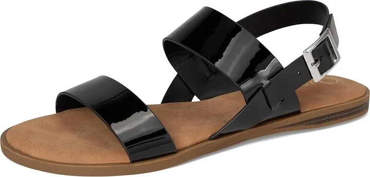 Journee Collection Lavine Women's Sandals Patent/Black : 9.5 W, Faux Leather - Image 5