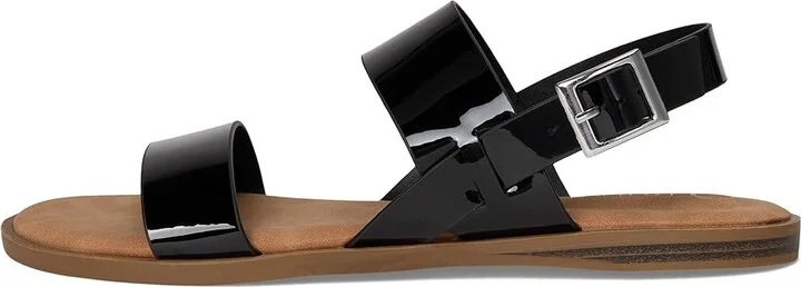 Journee Collection Lavine Women's Sandals Patent/Black : 9.5 W, Faux Leather - Image 6