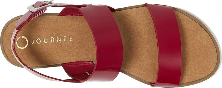 Journee Collection Lavine Women's Sandals Red : 8 W, Faux Leather - Image 2