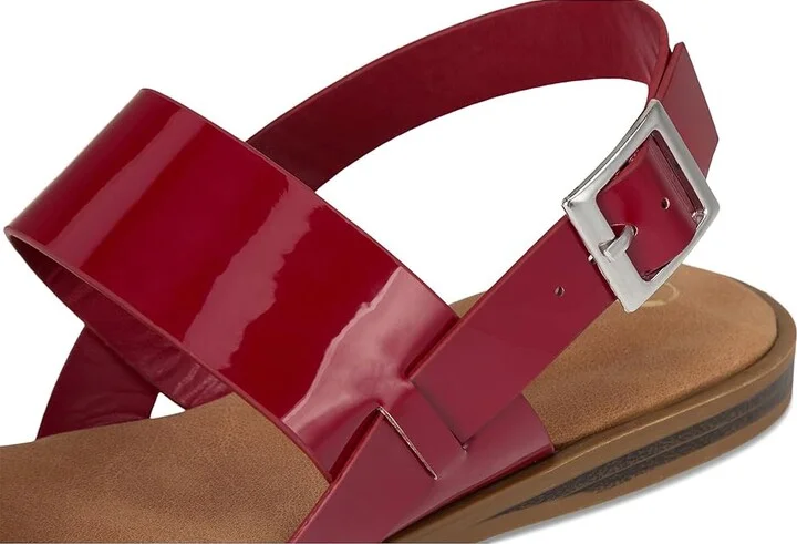Journee Collection Lavine Women's Sandals Red : 8 W, Faux Leather - Image 7