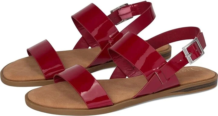 Journee Collection Lavine Women's Sandals Red : 8 W, Faux Leather