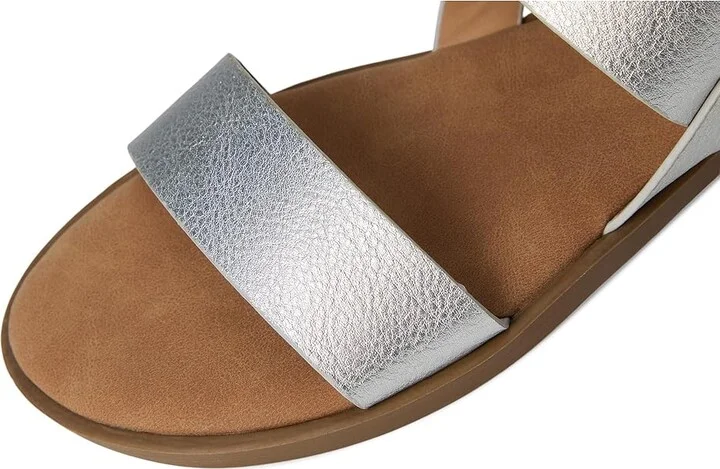 Journee Collection Lavine Women's Sandals Silver : 7 M, Faux Leather - Image 7