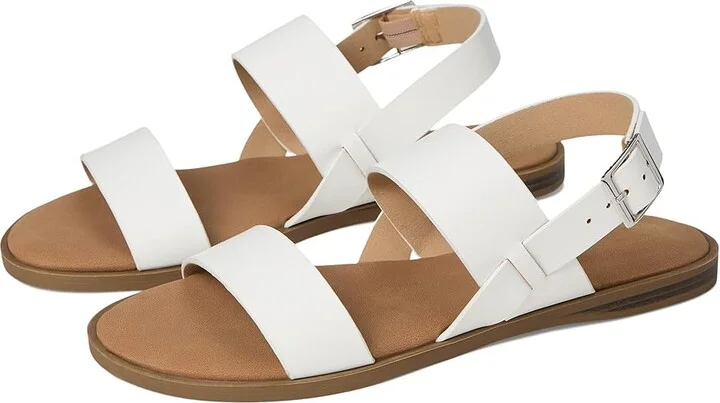 Journee Collection Lavine Women's Sandals White : 6 M, Faux Leather