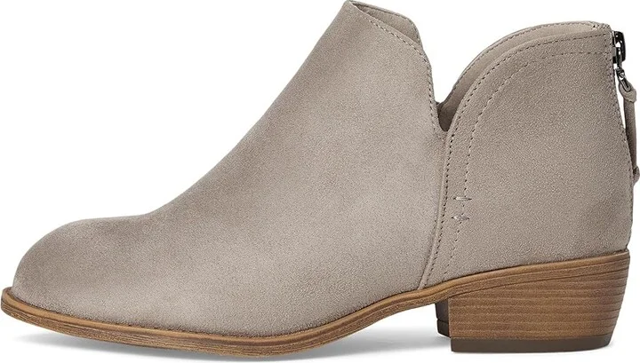 Journee Collection Livvy Bootie Women's Boots Grey : 5.5 W, Suede - Image 6