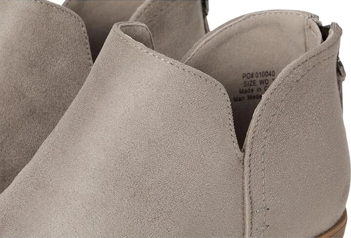 Journee Collection Livvy Bootie Women's Boots Grey : 5.5 W, Suede - Image 7