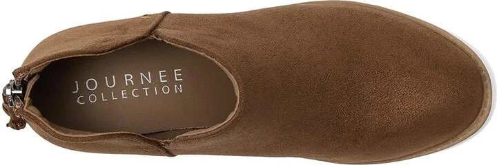 Journee Collection Livvy Bootie Women's Boots Taupe : 8 W, Suede - Image 2