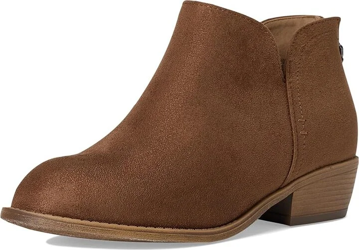 Journee Collection Livvy Bootie Women's Boots Taupe : 8 W, Suede - Image 5