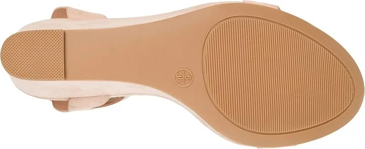 Journee Collection Loucia Wedge Women's Shoes Beige : 12 M, Synthetic - Image 3