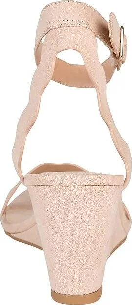 Journee Collection Loucia Wedge Women's Shoes Beige : 12 M, Synthetic - Image 4