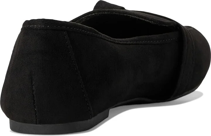 Journee Collection Marci Flat Women's Dress Flat Shoes Black : 8.5 W, Suede - Image 4