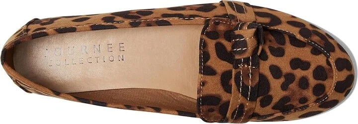 Journee Collection Marci Flat Women's Dress Flat Shoes Leopard : 8 W, Suede - Image 2
