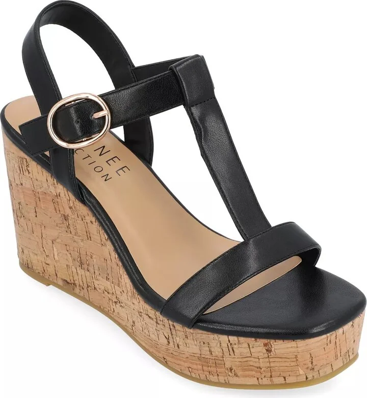 Journee Collection Matildaa Platform Wedge Sandal