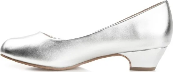 Journee Collection Medium and Narrow Width Women's Comfort Saar Pump Light Blue NW - Image 5