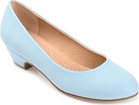 Journee Collection Medium and Narrow Width Women's Comfort Saar Pump Light Blue NW