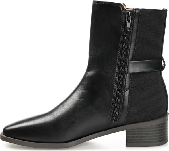 Journee Collection Medium and Wide Width Women's Aubrie Bootie Off White 7.5WD - Image 3