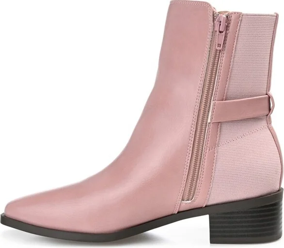 Journee Collection Medium and Wide Width Women's Aubrie Bootie Off White 7.5WD - Image 6