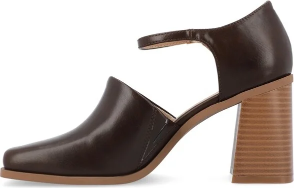 Journee Collection Medium and Wide Width Women's Bobby Pumps Tan - Image 5