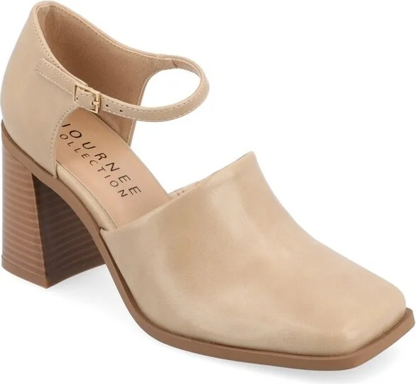 Journee Collection Medium and Wide Width Women's Bobby Pumps Tan