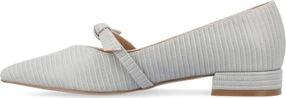 Journee Collection Medium and Wide Width Women's Cait Flats Grey 8.5WD - Image 2