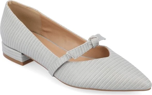 Journee Collection Medium and Wide Width Women's Cait Flats Grey 8.5WD