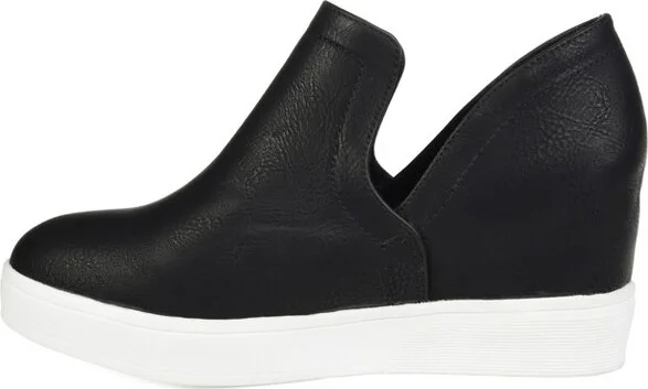 Journee Collection Medium and Wide Width Women's Cardi Sneaker Wedge Blue 6.5WD - Image 4