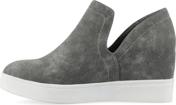 Journee Collection Medium and Wide Width Women's Cardi Sneaker Wedge Blue 6.5WD - Image 5