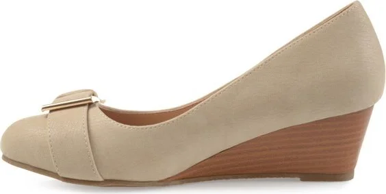 Journee Collection Medium and Wide Width Women's Comfort Graysn Wedge Grey 6.5WD - Image 2